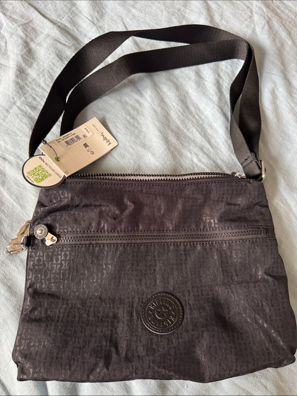 Kipling Black Messenger Crossbody Bag
